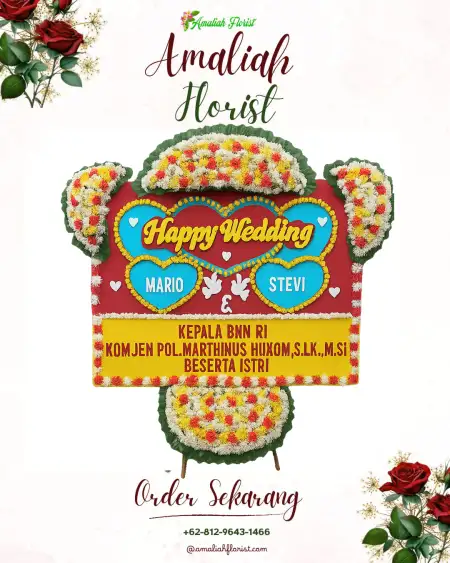 Papan Bunga Pernikahan Ogan Baru